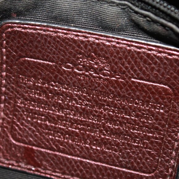 Coach Mini Bennett Metallic Burgundy Satchel bag - Picture 12 of 13